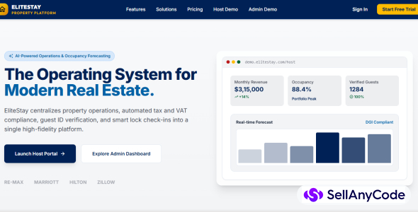EliteStay - Multi-Tenant SaaS Property Management Platform