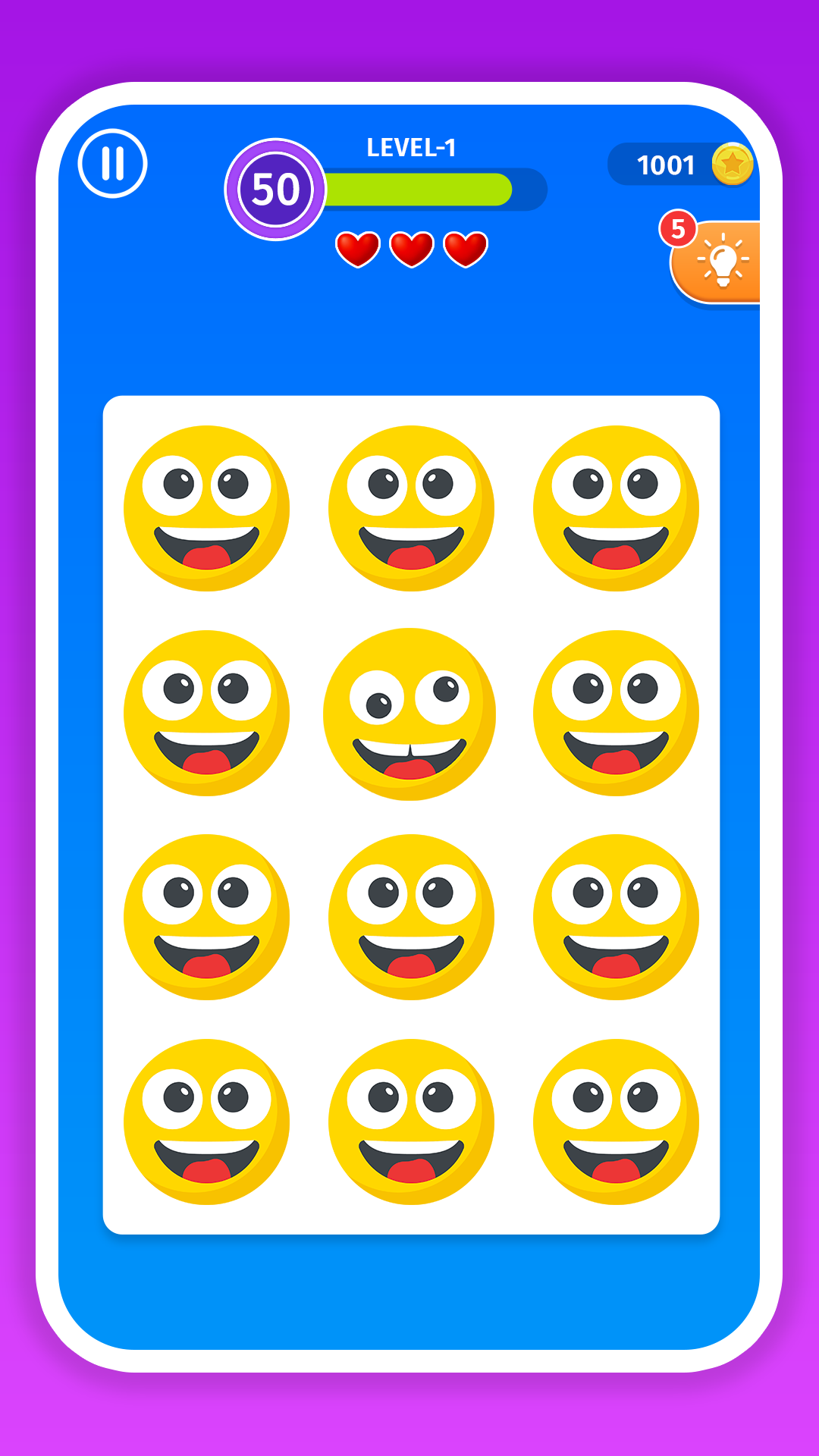 Emoji game:find emoji puzzle