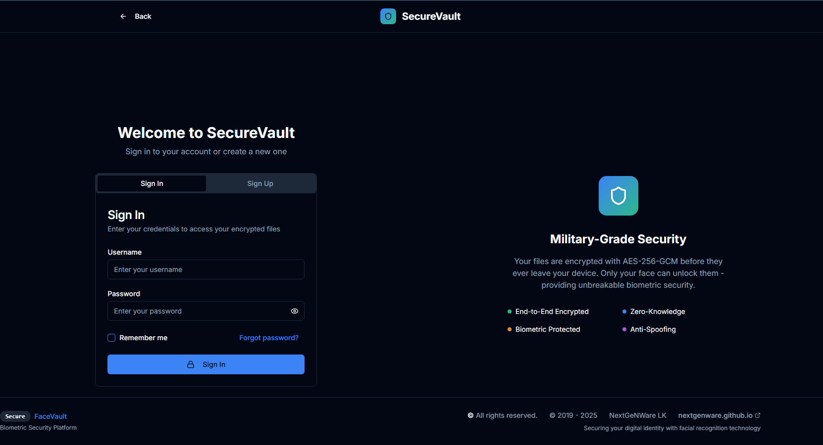 FaceVault - Secure Face Recognition Authentication System Source Code ...