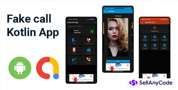 Fake Call Kotlin Android App with Admob, Prank Call App