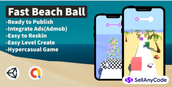 Fast Beach Ball (Unity+Hypercasual+Admob+Android)