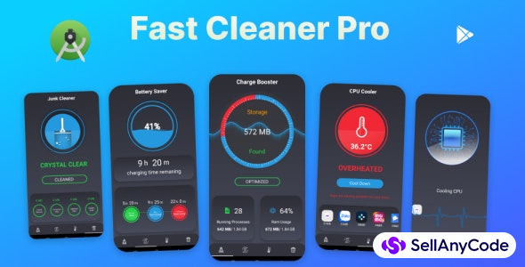 Fast Cleaner Pro - Application to clean, save battery and optimize machine speed.
