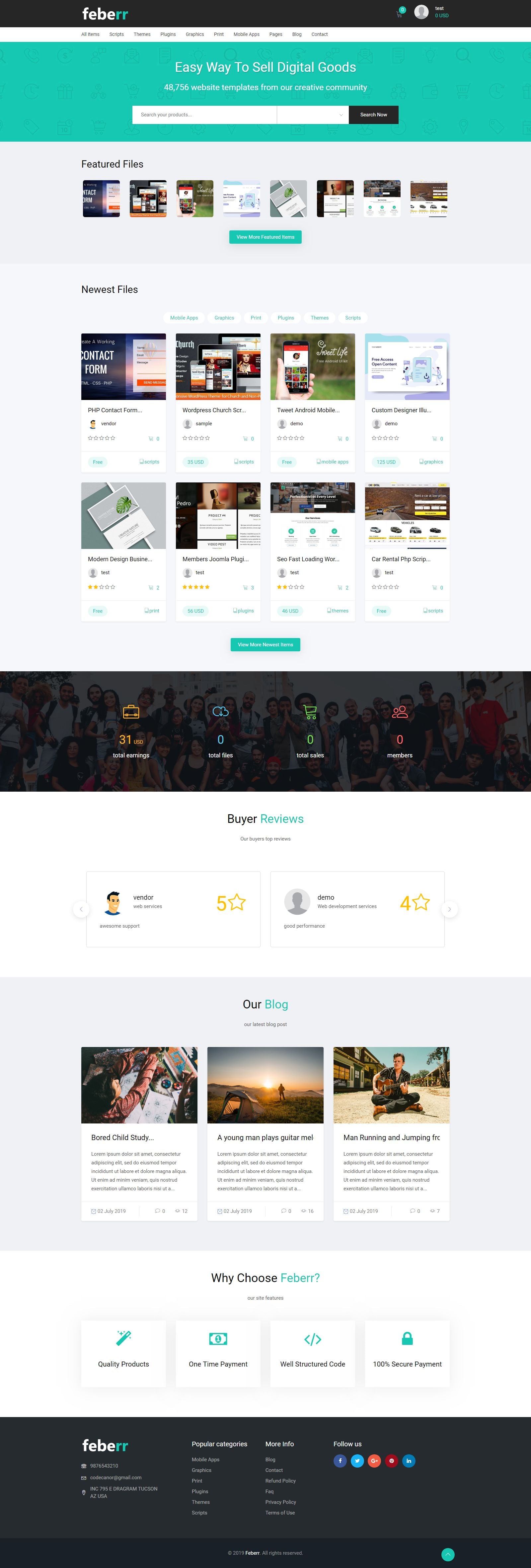 Feberr - Multivendor Digital Products Marketplace
