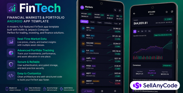 FinTech Finance & Market Tracking App Template