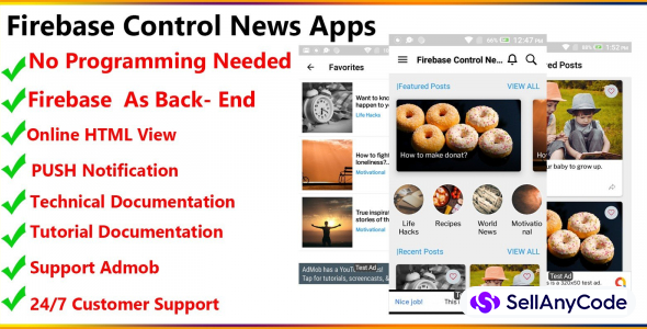 Firebase Control News App - Android Studio