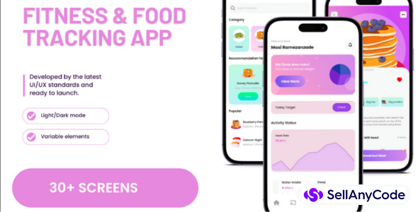 Fitness & Food Tracking Flutter Analytics App