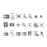 Flat Identity & Authentication Web Icon Set