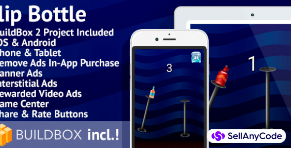 Flip Bottle: BuildBox Game Template (Easy Reskin)