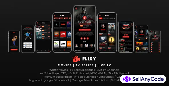 Flixy : The Movie | Series | Live TV Streaming App