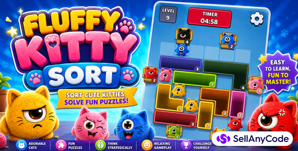 Fluffy Kitty Sort - Cat Puzzle Out