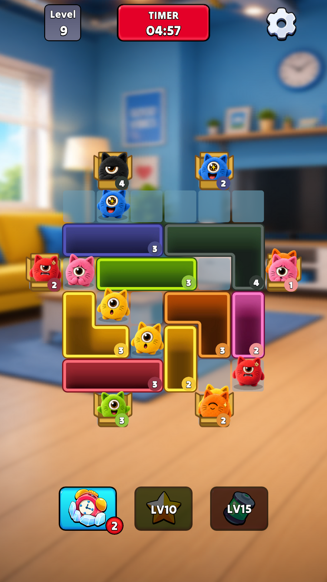 Fluffy Kitty Sort - Cat Puzzle Out