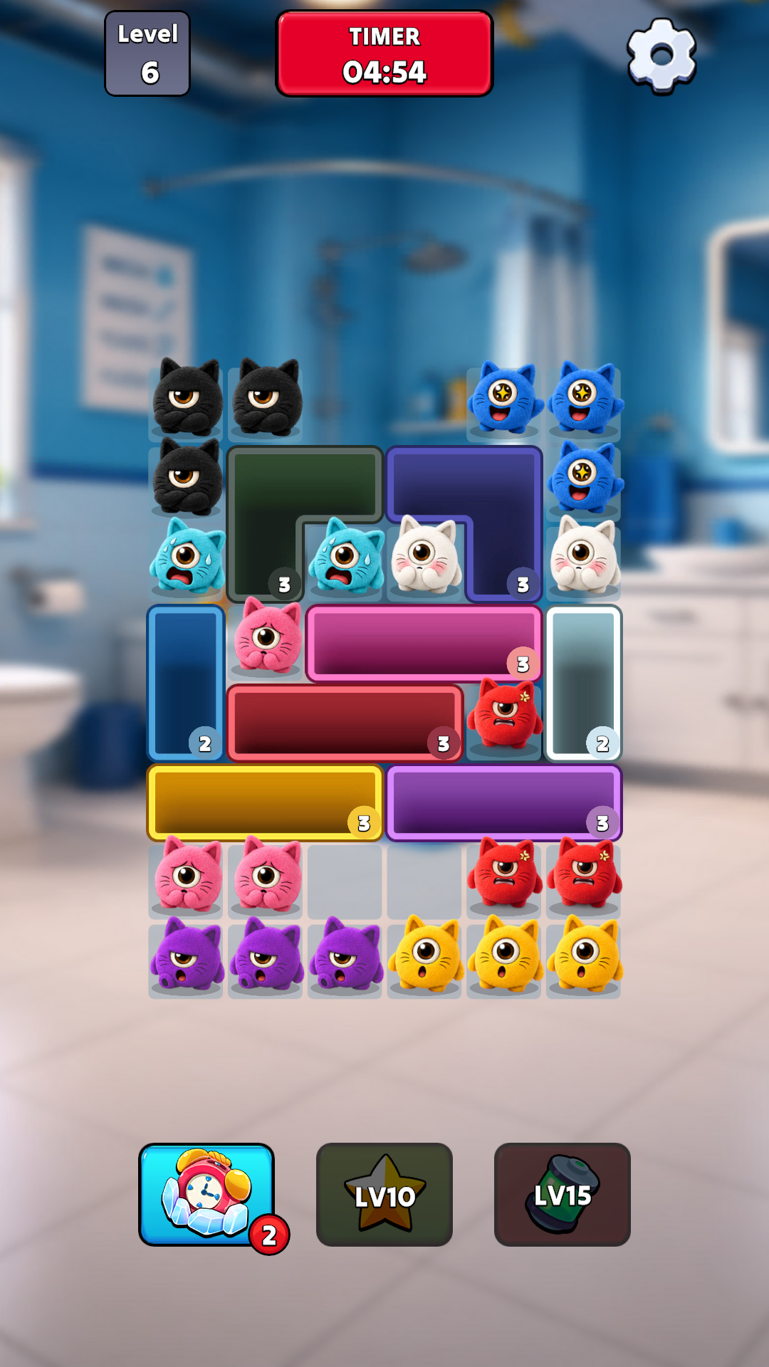 Fluffy Kitty Sort - Cat Puzzle Out