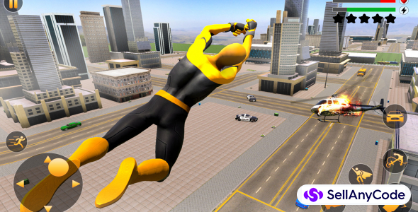 Flying Hero Crime City Battle
