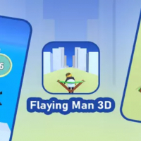 Flying man 3D