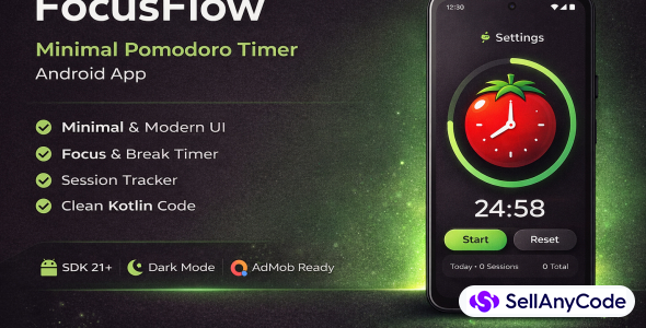 FocusFlow - Minimal Pomodoro Timer