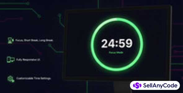 FocusFlow: Neon Glow Pomodoro Timer (HTML/CSS/JS)