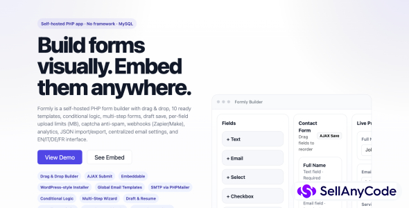 Formly - PHP Form Builder with Drag and Drop