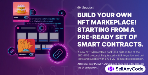 Full NFT Marketplace Smart Contracts integrated with customisable oracle
