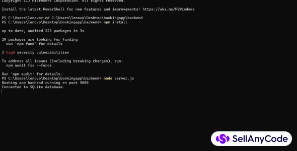 Full Stack Booking System