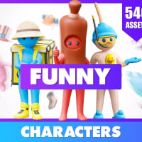 Funny Characters - Animated Low Poly 3D Models