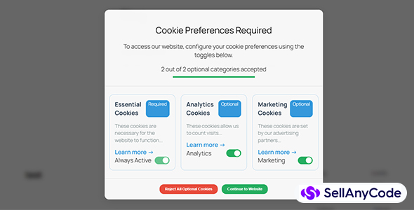 GDPR Legal Compliance Cookie Consent & GTM Blocker