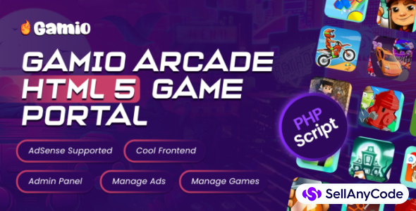 Gamio Arcade HTML 5 Game Portal PHP Script