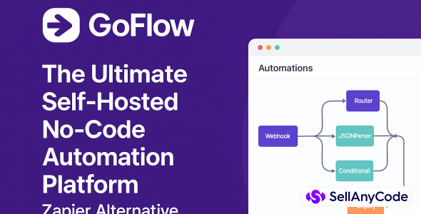 GoFlow - Automations Workflow Web App With Website