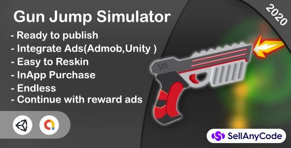 Gun Jump Simulator(Unity Game+iOS+Android)