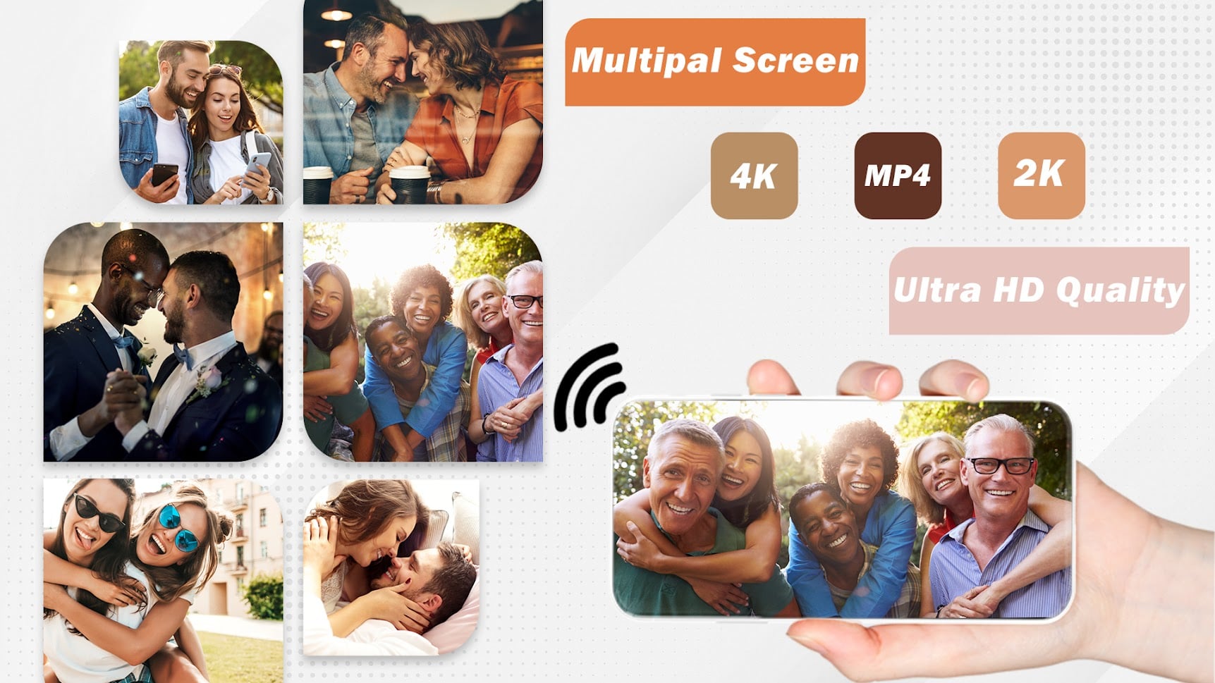 HD Video Screen Mirroring Cast Video Projector Simulator Remote