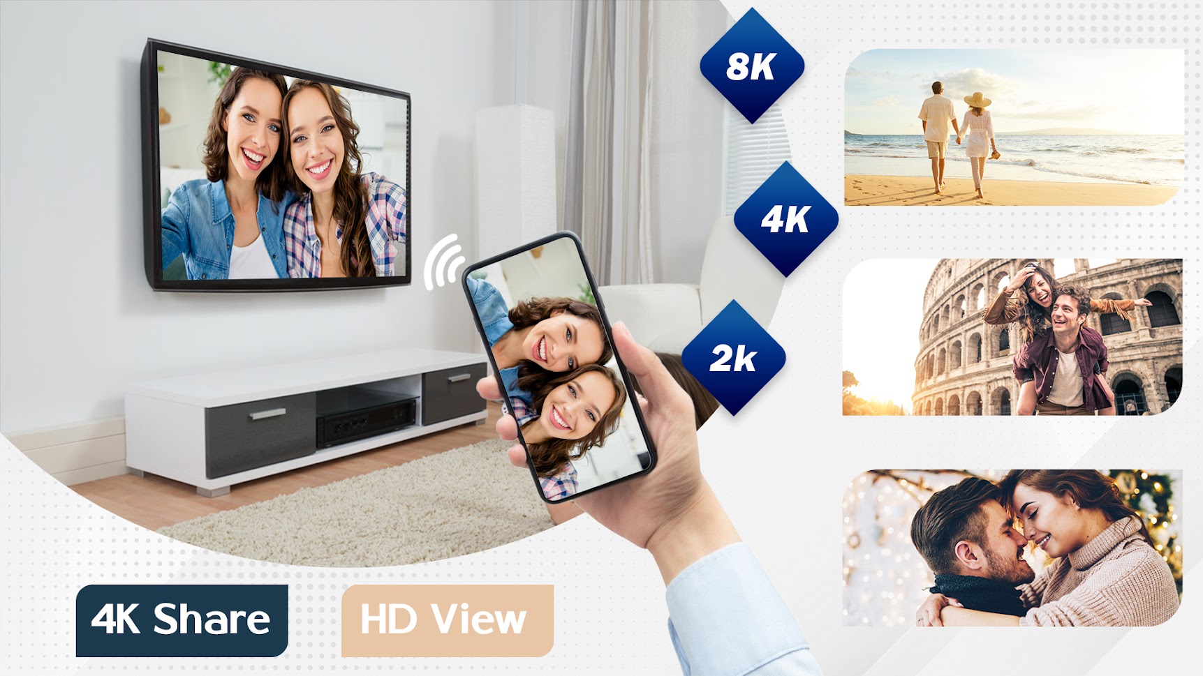 HD Video Screen Mirroring Cast Video Projector Simulator Remote