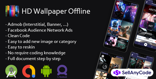 HD Wallpaper Offline android app whit facebook and admob ads