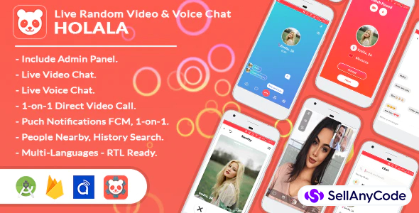 HOLALA Premium Live Random Video Calls Voice Calls Matching Admin Panel