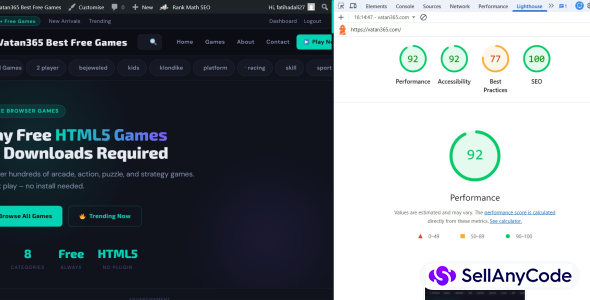 HTML5 Game Portal WordPress Theme AdSense-ready