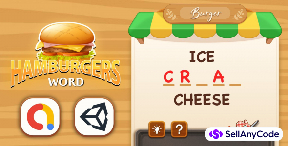 Hamburger Word - Unity Project With Editor