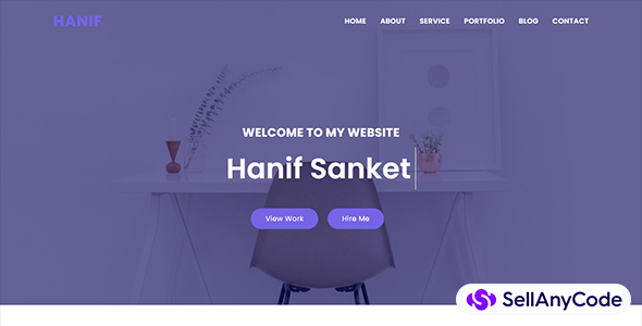 Hanif Personal Portfolio Website Template