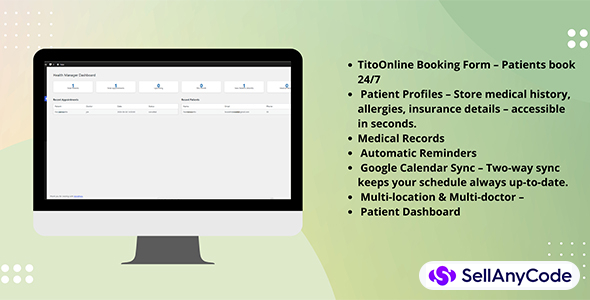 Health Manager. Clinic Booking