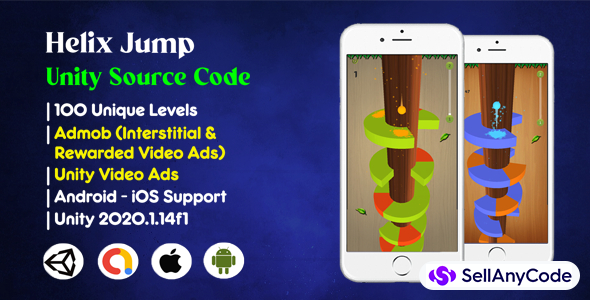 Helix Jump Source Code (Admob + Unity Ads)