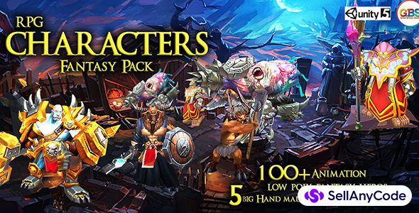 Heroes of Titan MOBA + RPG Characters Fantasy Pack