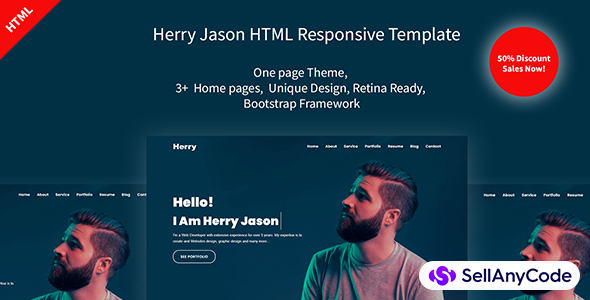 Herry Personal Portfolio Resume Template