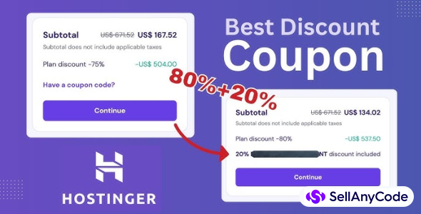 Hostinger Extra 20% Discount On All Hosting Plans 20% To 80% Discount Code