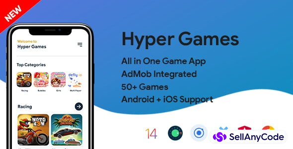 Hyper Games - All in One Game App | AdMob | Unlimited Games | Android + iOS