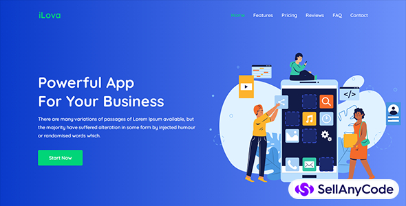 Ilova - App landing Page Website Template