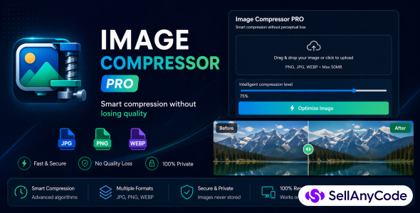 Image Compressor PRO Smart JPG PNG WEBP Optimizer Tool