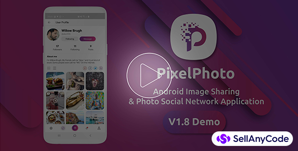 Instagram Clone | PixelPhoto Android- Mobile Image Sharing & Photo Social Network Application