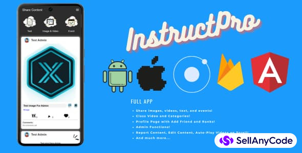 InstructPro: Empowering Online Instructors / Ionic 8 / Full App