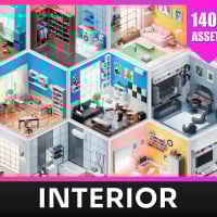 Interior - Low Poly 3D Models Pack