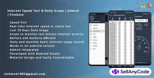 Internet Speed Test & Internet Daily Usage | Admob | Firebase