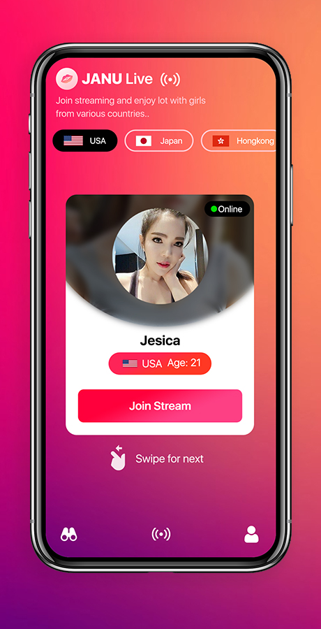 Janu - Dating App with Live Streaming : One to One Video Call (Videos from server)