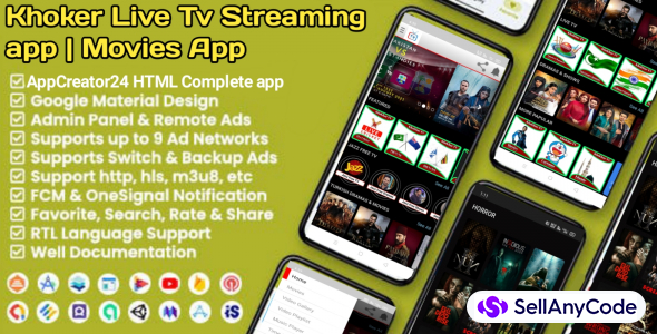 Khoker - Live TV & Movies Video Khoker - Live Tv video streaming app