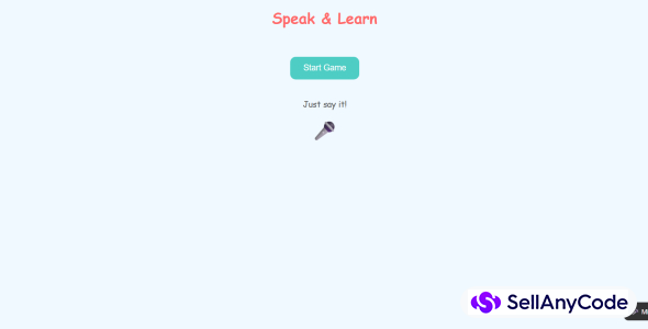 Kids Game With Voice Recognition